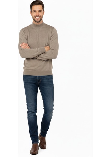 Erkek Kazak Balıkçı Yaka Yün Tarzı Dokuma Klasik Model Tam Kalıp fiyatları