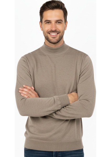 Erkek Kazak Balıkçı Yaka Yün Tarzı Dokuma Klasik Model Tam Kalıp indirimleri