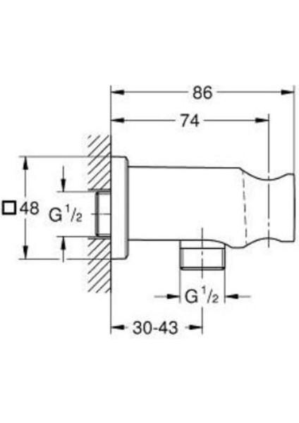 Modern Metalik El Duşu Çıkış Dirseği, Şık ve Dayanıklı Tasarım. fırsatları