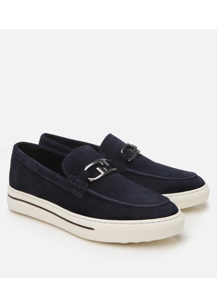 02AYH302930A680 ERKEK Süet Deri Lacivert Toka Detaylı Günlük Loafer