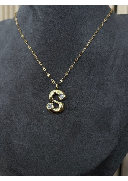 S Harfli Çelik Kolye modelleri