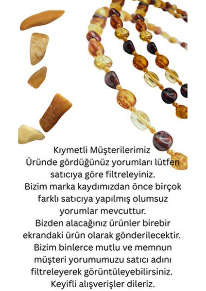 Baltık Kehribar Diş Kolyesi 33 cm Kız ve Erkek Bebekler için Güvenli Düğümleme fırsatları