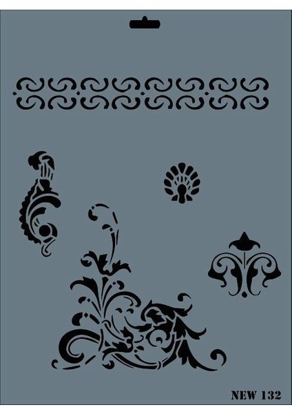Rich New Seri N-132 Stencil 35X25 cm