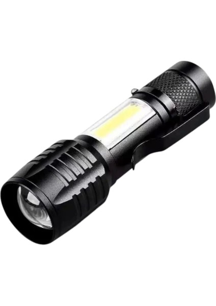 Wison WS-5454 Taktik El Feneri USB Şarj Edilebilir Kamp Feneri Cob Zumlanabilir Mini Taşınabilir El Feneri