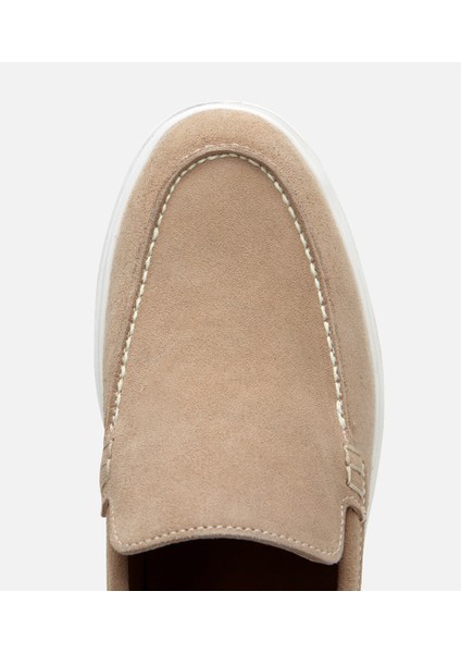 02AYH305500A300 ERKEK Süet Deri Bej Loafer