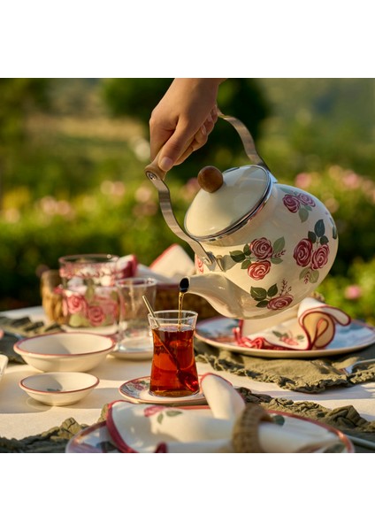 Rose Emaye Demlik Krem (2 Lt)