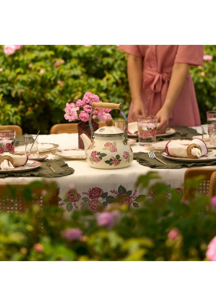 Rose Emaye Demlik Krem (2 Lt)