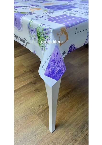 Elyaf Astarlı Lavanta Kelebek Desen Kaymaz Pvc Muşamba Masa Örtüsü modelleri