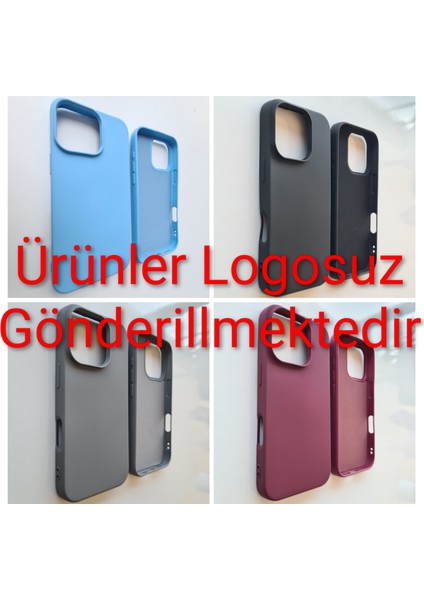 İphone 16 ProMax (6.9 İnç) İle Uyumlu LOGOSUZ İçi Kadife Esnek Silikon Lansman Kılıf modelleri