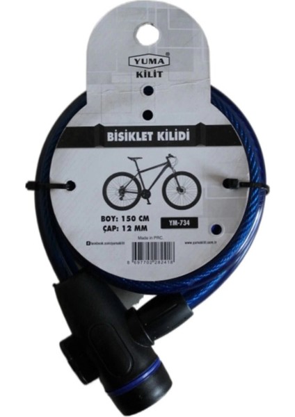Yuma Ym- 734 150CM Mavi Bisiklet Kilidi fiyatları