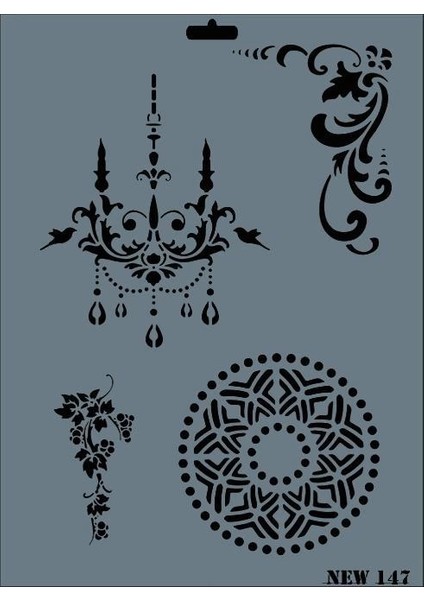 Rich New Seri N-147 Stencil 35X25 cm