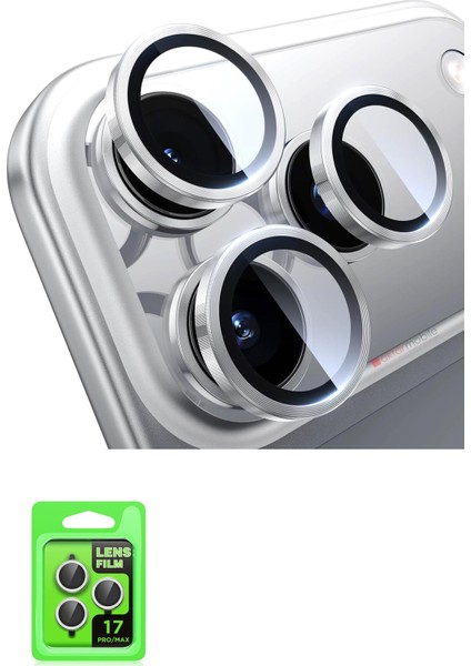 iPhone 17 Pro / 17 Pro Max Uyumlu Kamera Lens Koruyucu Temperli Cam Tam Koruma