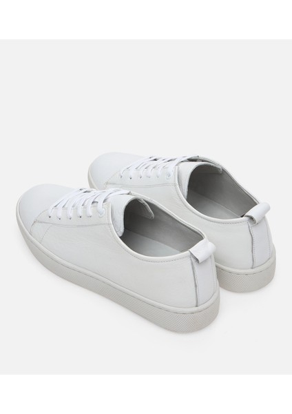 Hakiki Deri Beyaz Erkek Günlük Ayakkabı