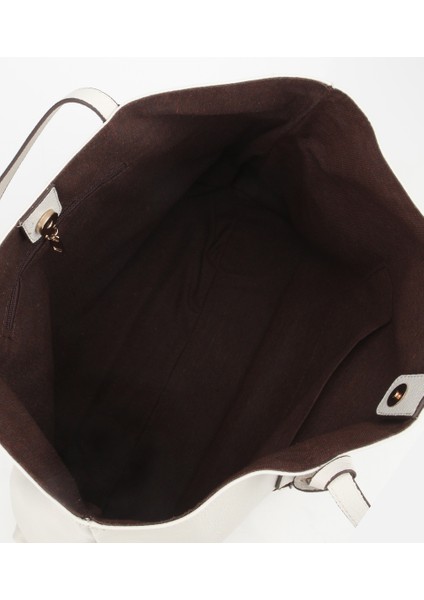 03CAH309170A400 KADIN Deri Ekru Tote Çanta