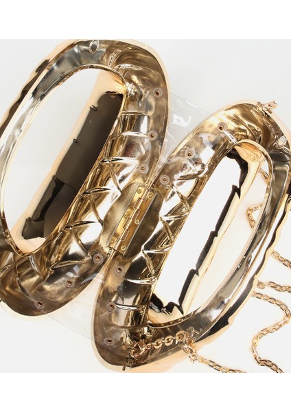 03CAH312280A540 KADIN Gold Metalik Dokulu Portföy Çanta