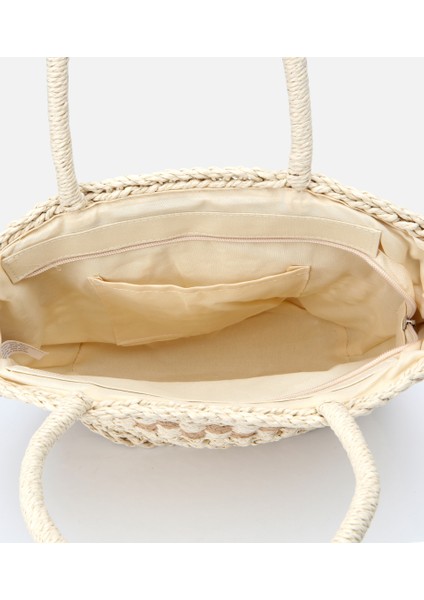 03CAH312320A310 KADIN Hasır Bej Omuz Çantası