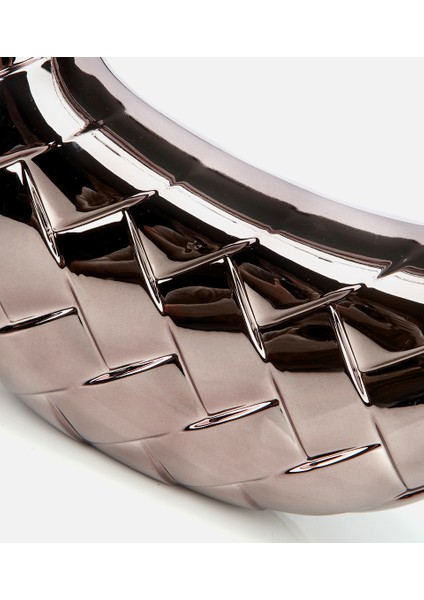 03CAH312280A250 KADIN Gri/bronz Metalik Dokulu Portföy Çanta