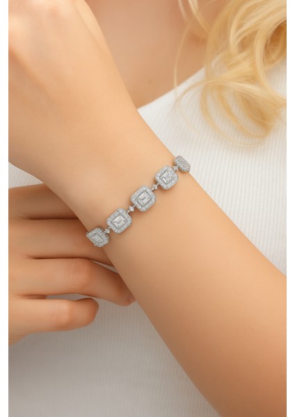 Pırlanta Montür Baget Gümüş Bileklik fiyatları