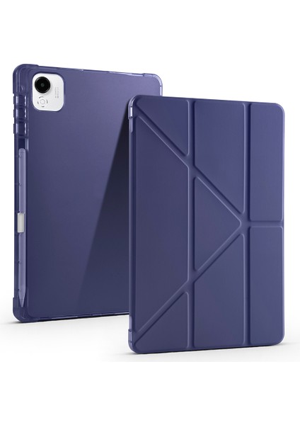 Honor Pad X9 Pro Uyumlu Tri-Folding Kalem Bölmeli Uyku Modlu Akıllı Kılıf