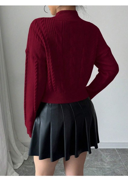 Örgülü Fiyonk Detaylı Triko Kazak fiyatları