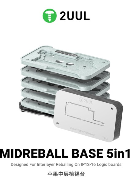 iPhone 12-16PM Tahtaları Için 2uul BH13 Midreball Tabanı 5’i 1 Arada