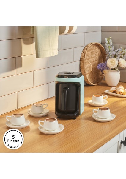 Hatır Hüps Aroma Sütlü Türk Kahve Makinesi Aqua Green modelleri