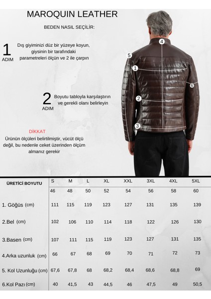 Leandro Erkek Şişme Deri Mont