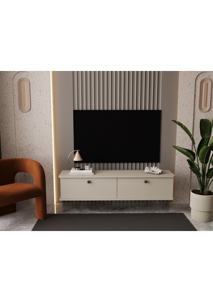 Lunaris Tv Ünitesi - Tv Sehpası 160 cm Duvara Monte %100 Mdf
