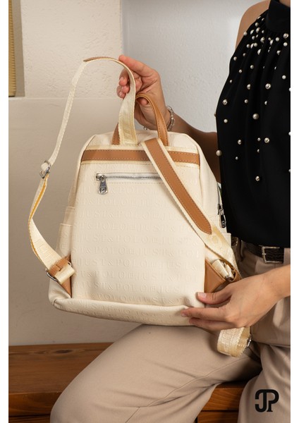 Orijinal Just Polo Collection Lüks Konfor Modeli Ayarlanabilir Askılı Çok Gözlü Şık Sırt Çantası indirimleri