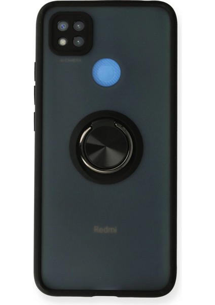 Zengezur Newface Xiaomi Redmi 9c Kılıf Montreal Yüzüklü Silikon Kapak - Siyah