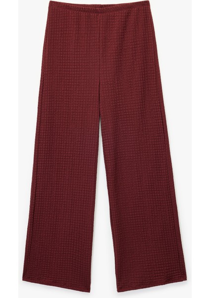 Beli Lastikli Dokulu Geniş Paça Pantolon