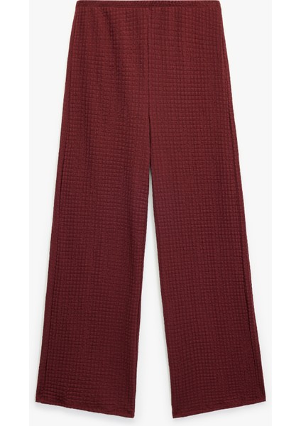Beli Lastikli Dokulu Geniş Paça Pantolon fiyatları