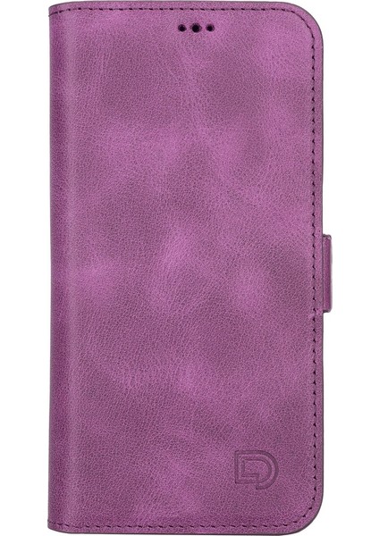Apple iPhone 13 Pro Uyumlu Deri Cüzdanlı Kılıf Rustik Mor fiyatları