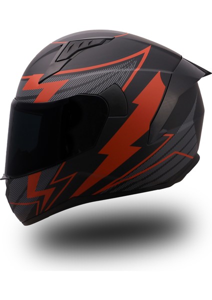 Thunderbolt Mat Siyah- Kırımızı Kask modelleri