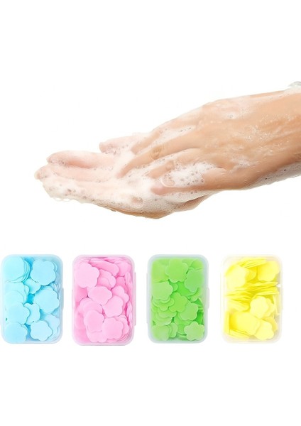 Mor Renkli Yaprak Sabun – Tek Kullanımlık Sihirli Kokulu Kağıt Sabun (Okul El Yıkama Sabunu)