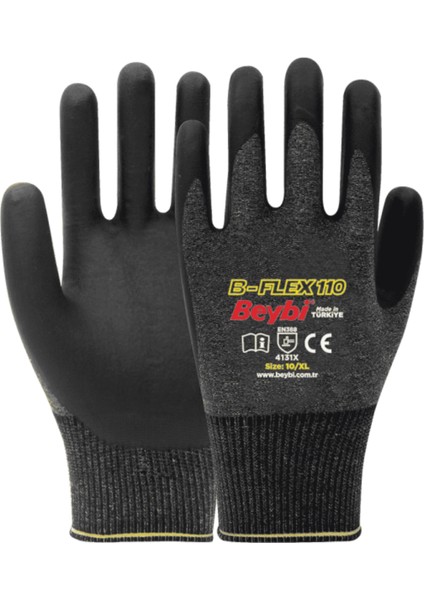 B-FLEX110 Poliüretan Kaplı Iş Eldiveni - 12’li Paket Standart 10