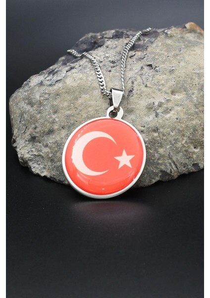 Ay Yıldızlı - Ay Yıldız Kolye Paslanmaz Çelik Zincir 902286 fiyatları
