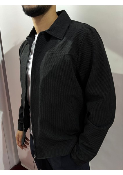 Erkek Keten Ceket Cepli Siyah modelleri