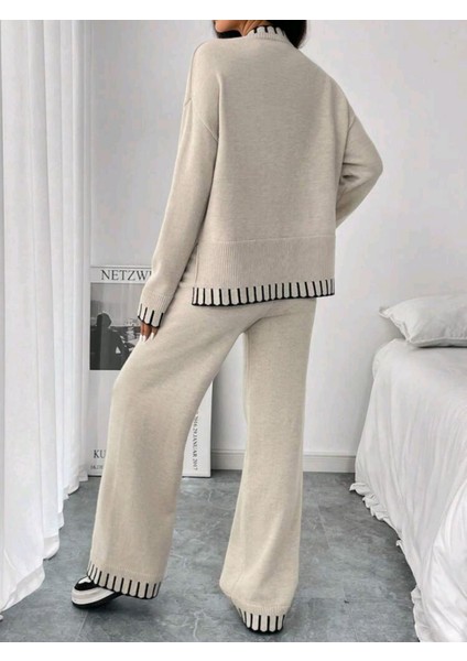 Yırtmaçlı Kazak Pantolon Alt-Üst Takım fiyatları