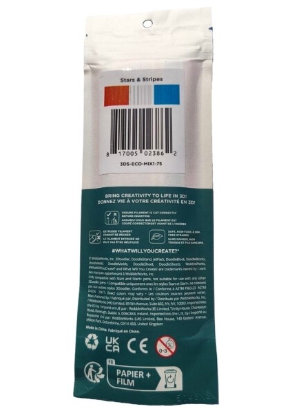 Pla Stars And Stripes Mixed Pack Filament (75 Ad, 3ds-Eco-Mıx1-75, Start+? fiyatları