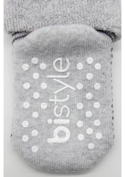 Bfs Bistyle Çemberli Kaymaz Havlu Soket Çorap 2'li BS10503 Gri-Antrasit indirimleri