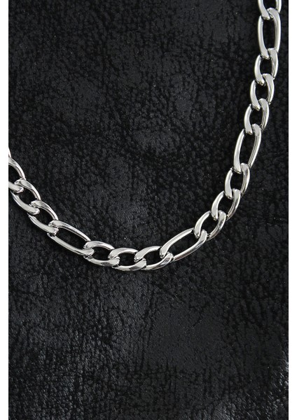 Bfs 316L Çelik Kalın Figaro Zincir Model Gümüş Renk Erkek Kolye fiyatları