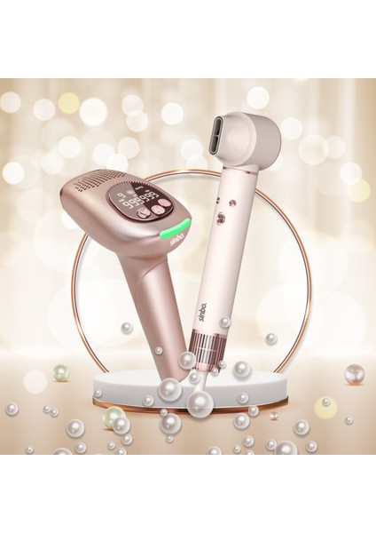 Profesyonel Kişisel Bakım Seti Hava Üfleme ve IPL Cihazı ile 2 Parça