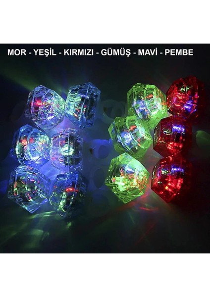 Bfs Kristal LED Parti Yüzük Seti (6&amp;#39;lı)