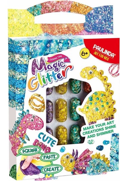 Bfs Paulinda Magic Glitter Cute Dino Hobi Set 12X5 ml S00095579