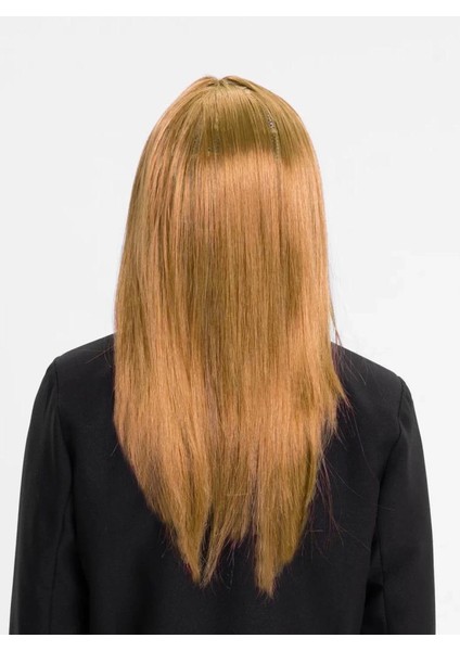 Bfs Altın Renk Düz Kesim Içi Astarlı Uzun Parti Peruğu Takma Saç