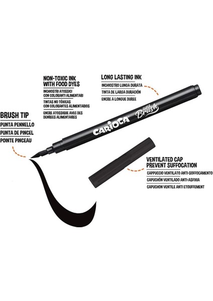 Bfs Carioca Keçeli Boya Süper Brush Fırça Uçlu 10'lu 42937 fırsatları