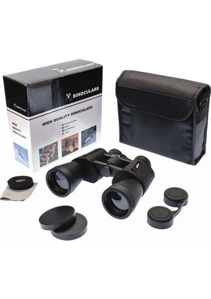 Bfs 10×50 – Geniş Ön Mercekli Profesyonel El Dürbünü – 1000M/56M – Siyah