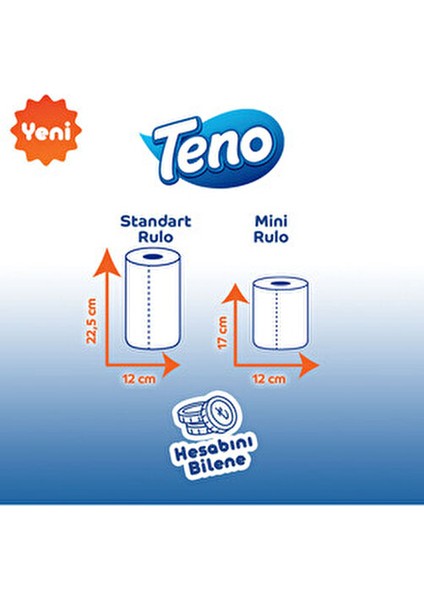 Mini Kağıt Havlu 24 Rulo (3 Rulo x 8 Paket)