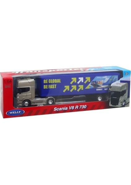 68021SS-F-GW Welly 1 64 Scanıa R730 Traıler 48